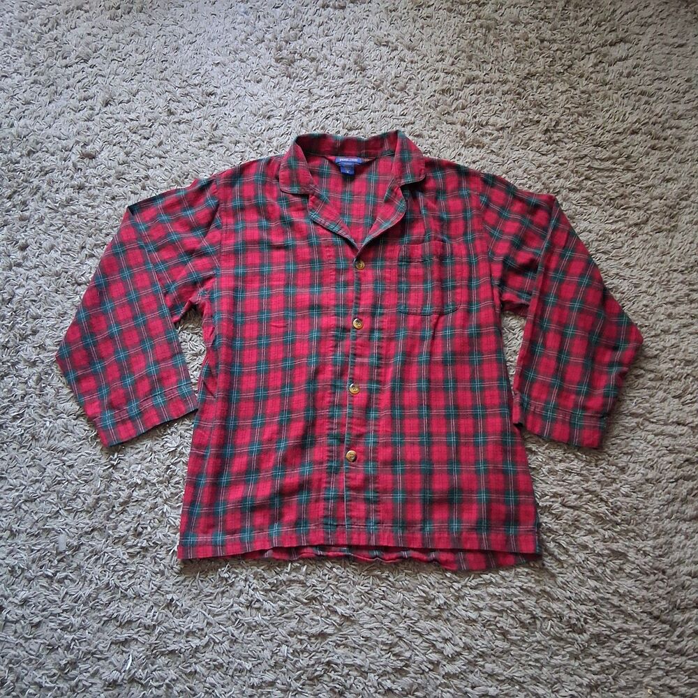 Pendleton Sleep Notch Collar Men's Button Up Red Plaid Western Pattern Size M